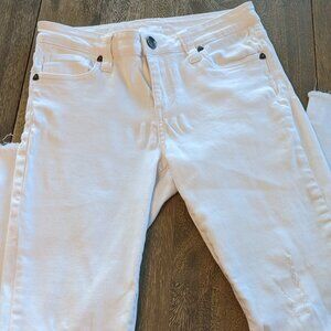 Kut From the Kloth, Distressed 5 Pocket Connie Ankle Skinny White Jeans, Size  4